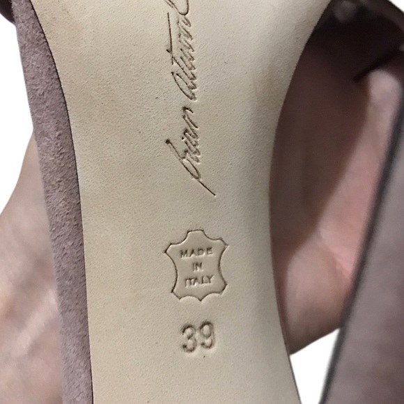 Brian Atwood Open Toe Stiletto Heels with Tassels Blush Nude Pink, size 9 - Picture 8 of 8